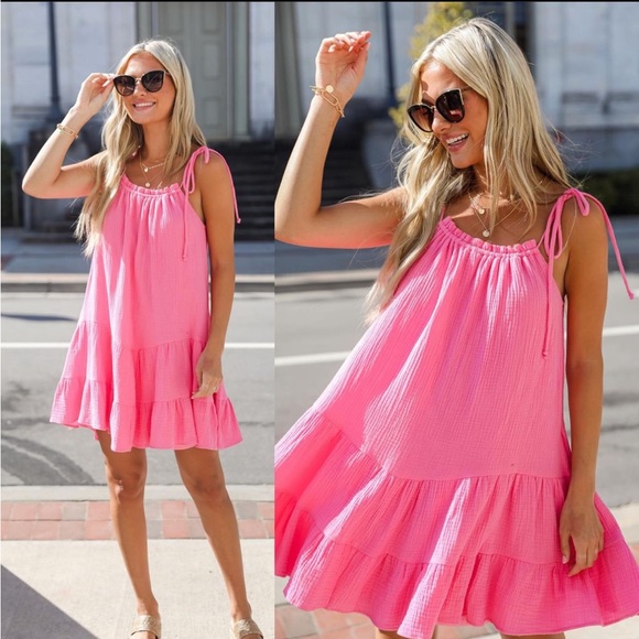 Ces Femme Dresses & Skirts - Hot pink shift dress